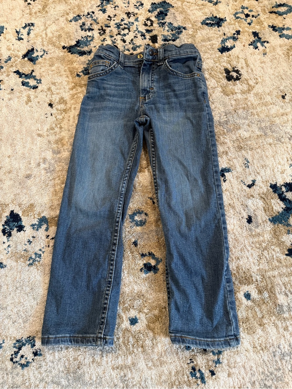 Wrangler Boys Blue Straight-Leg Jeans